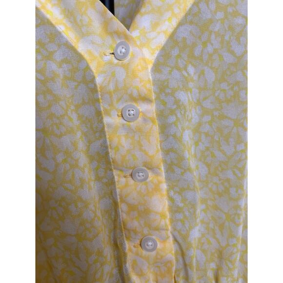 Ava & Viv Women's Yellow Maxi Dress, Plus Size 1X, Sheer Lining, Summery - Picture 5 of 7